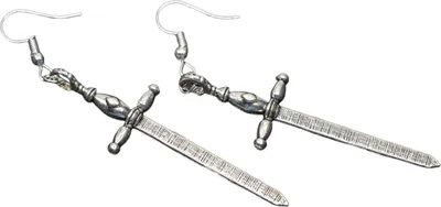 Produktbild von Schwert Ohrringe Miniblings Hänger Ritter Fantasy Mittelalter Rollenspiel silber