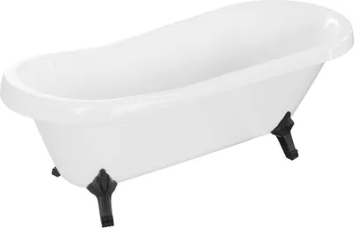 Obrázek produktu pro Mexen Retro volně stojící vana 170 x 75 cm, Bílá, Černé nožky - 53251707500-70
