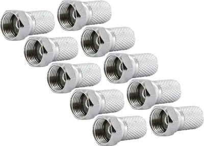 Produktbild von Schwaiger FST7010 531, F-Typ, Silber, 10 Stück(e)