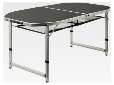 Produktbild von Aluminium Campingtisch für 6 Personen | 150 x 80 cm | faltbar, klappbar und höhenverstellbar | Alu Falttisch, Rolltisch für Camping, Garten und Terrasse