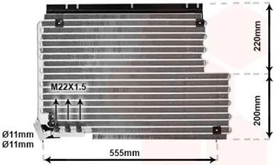 Produktbild von VAN WEZEL 59005078 Kondensator Klimaanlage Klimakondensator für VOLVO 940 II Kombi (945)