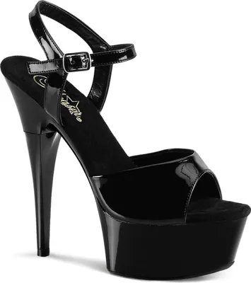Produktbild von Pleaser USA - Plateau-Sandaletten von Pleaser Captiva-609 schwarz lack Gr.37,5