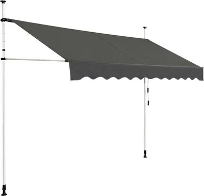 Produktbild von Famanu Balkonmarkise höhenverstellbar - grau (300 cm breit)