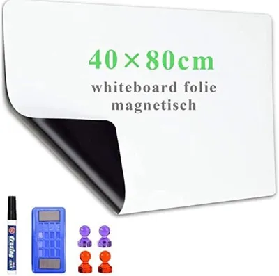 Produktbild von PromoHome® Magnetische Whiteboard Folie 40x80cm – Wiederverwendbare Schreibfläche für Planung