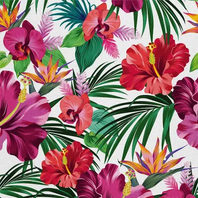 Image de OUTDOOR DECOSTOMES OXFORD - Motif fleurs tropicales, hibiscus