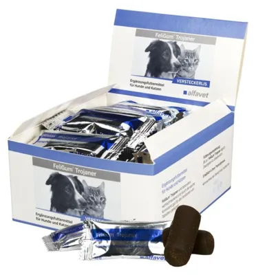 Produktbild von Alfavet FeliGum Trojaner -10 x 10 g Versteckerlis / Leckerli für Katze und Hund