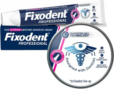 Produktbild von Fixodent | Kleber Für Zahnprothesen - 51g - Mit Aromastoff - Fixodent Professional - Zahnprothesen Kleber
