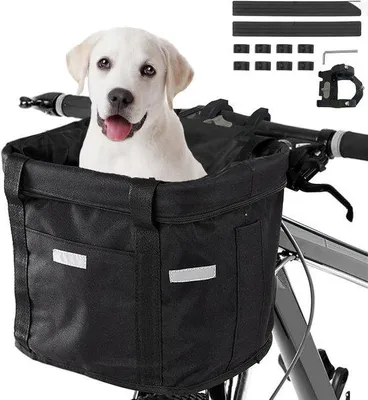 Produktbild von Famanu Faltbare Fahrradkorb für kleine Haustiere - abnehmbar, wasserdicht