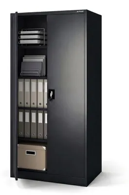 Produktbild von Schrank für Dokumente, abschließbar JAN H D600 900 x 1950 x 600 mm schwarz