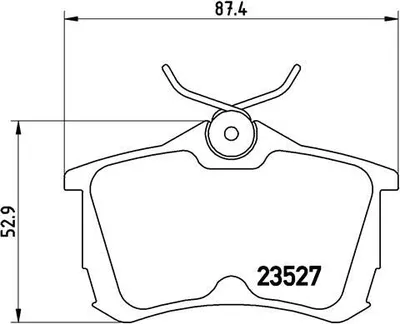 Produktbild von Brembo Bremsbelagsatz, Scheibenbremse Hinterachse P 28 030