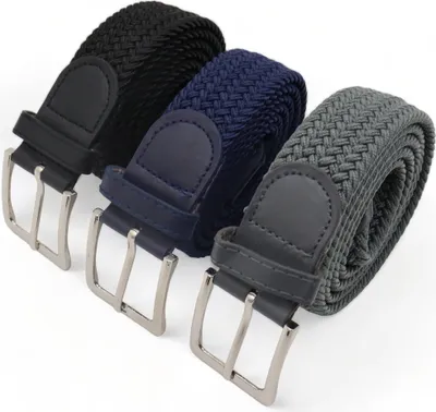 Produktbild von Safekeepers elastische Gürtel – elastischer Gürtel – Stretchgürtel – Gürtel Herren – Gürtel Damen – 3 Stück – schwarz; blau und weiß
