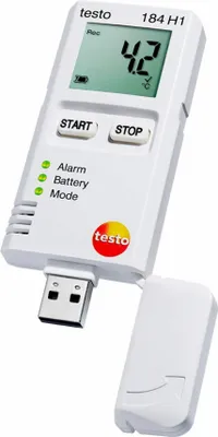 Productafbeelding van testo - 184 H1 - 0572 1845 - Datarecorder voor luchtvochtigheid en temperatuur, voor het monitoren van luchtvochtigheid en temperatuur