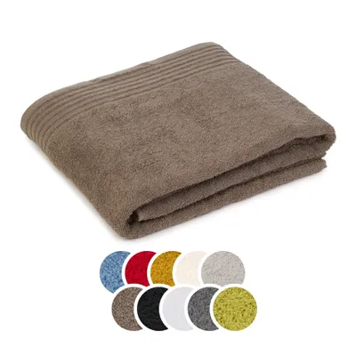 Produktbild von liebling Badetuch Baumwolle, Serie Frankfurt, 400 gr. / m², 100 x 150 cm, 60 Grad, mit hochw. Borte, saugstark, taupe