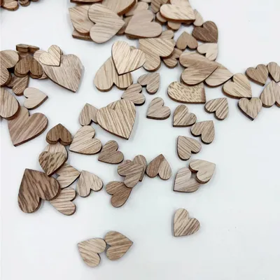 Produktbild von 150 Holzherzen für Tischdekoration und Bastelarbeiten