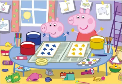 Image de Dino - Puzzle Peppa Pig : Le peintre - 1-39 pièces