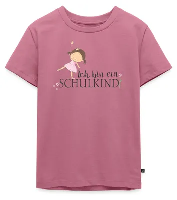 Produktbild von Spreadshirt Einschulung Ich Bin ein Schulkind Prinzessin Kinder Premium T-Shirt, 134/140 (8 Jahre), Mauve