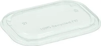 Produktbild von 50x Deckel transparent aus rPet für Pappschalen rechteckig 173x120mm