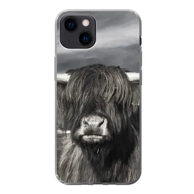 Produktbild von MuchoWow® Handyhülle Schutzhülle Hülle für iPhone 13 mini Schottischer Highlander - Tiere - Hörner Silikon Softcase Handy Hülle - Softcase