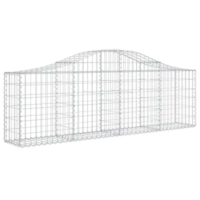 Produktbild von vidaXL Gabione mit Hochbogen 200x30x60/80 cm Verzinktes Eisen