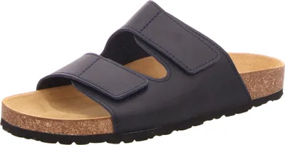 Produktbild von SCHUH OKAY Herren-Klett-Bio-Pantolette mit Tieffußbett Dunkel-Blau, Farbe:blau, EU Größe:43