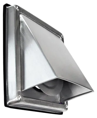 Produktbild von Edelstahl Ablufthaube LG 5512 L Lüftungsgitter DN 125 int. Außenverschlussklappe
