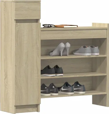 Produktbild von vidaXL Schuhschrank Sonoma-Eiche 100,5x28x100 cm Holzwerkstoff
