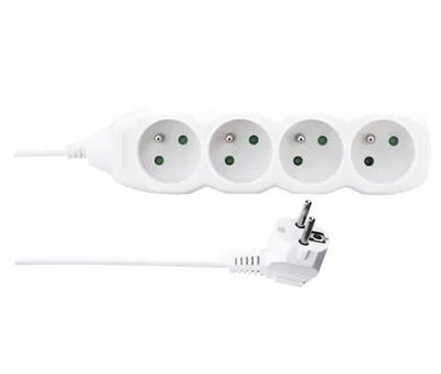 Produktbild von Emos 1902040150, Standard, Weiß, 4 AC-Ausgänge, 1,5 m, 250 V, 10 A