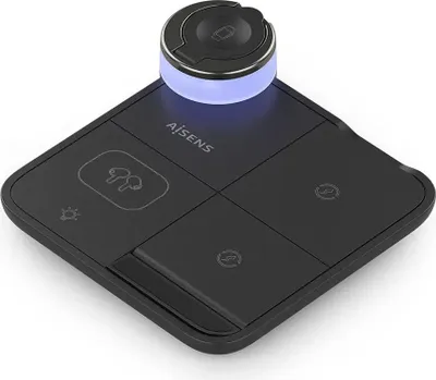 Image de AISENS ASCH-15W4WC062-BK, Intérieur, USB, Chargement sans fil, Noir