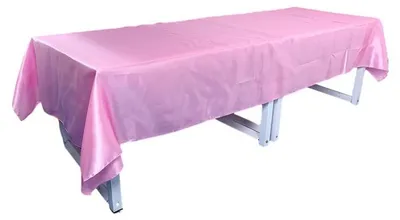 Productafbeelding van Satinede tafelkleed voor bruiloften, 228x335 cm, roze