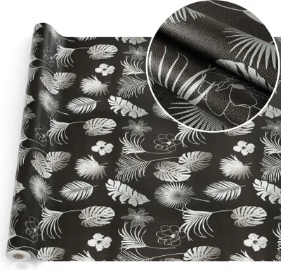 Produktbild von Tischdecke Wachstuch Premium Blumen Grau Robust Wasserabweisend Breite 140 cm Länge 2000 cm