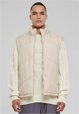Zdjęcie produktu dla Męska kamizelka Urban Classics Arrow Puffer Vest w kolorze piaskowym – rozmiar S
