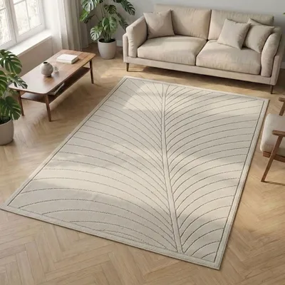Image de Carpetsale24 Tapis d’Extérieur Design Boho Moderne Effet 3D Résistant aux UV Idéal pour Terrasse Salon et Cuisine, Taille: 140x200 cm