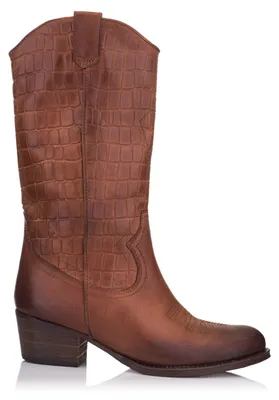 Produktbild von Omnio süße Cowboystiefel, beige, ohne Absatz, mit Fransen