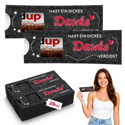Productafbeelding van 20 Stuks Filz Chocoladeverpakkingen voor Dankbetuigingen