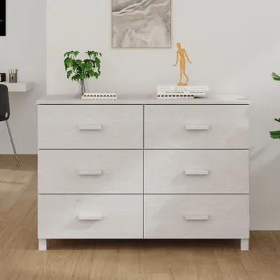 Obrázek produktu pro vidaXL Příborník HAMAR White 113x40x80 cm Borovicový masiv