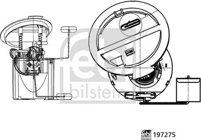 Produktbild von FEBI BILSTEIN 197275 Kraftstofffördereinheit passend für MERCEDES-BENZ C-Klasse Limousine (W204) C-Klasse T-modell (S204) E-Klasse Limousine (W212)