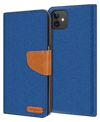 Produktbild von Handy Hülle Apple iPhone 11 Tasche Wallet Flip Case Schutz Hülle Stoff Cover