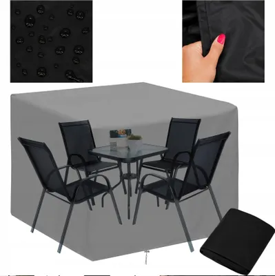 Zdjęcie produktu dla Pokrowiec ogrodowy na zestaw 145 x 120 x 145 cm czarny