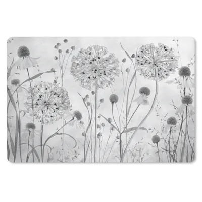 Produktbild von MuchoWow® Mauspad Mousepad Natur - Stilleben - Schwarz und weiß 27x18 cm - Mousepads - Maus Mat - Pad - Mausunterlage - Büroartikel - Desk Matten