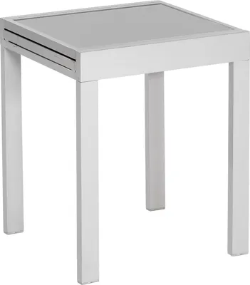 Produktbild von Merxx Balkontisch ausziehbar 65/130 x 65 cm - Aluminiumgestell Silber