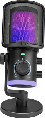 Image de FIFINE AM6 USB/XLR Microphone PC, Gaming Microphone pour streaming podcast studio, Microphone USBC, noir
