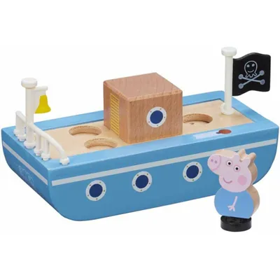 Produktbild von Peppa Pig Holzboot mit Figur