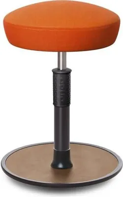 Produktbild von Sitz- Stehhocker Free Regular Hutsitz kvadrat Remix Orange schwarz /Natur.