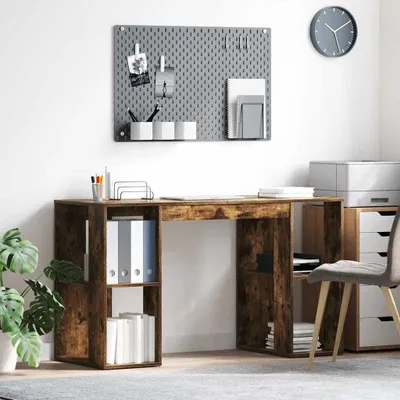 Productafbeelding van Maison Exclusive - Bureau, gerookt eikenhout, houtvezel, 130 x 50,5 x 75 cm