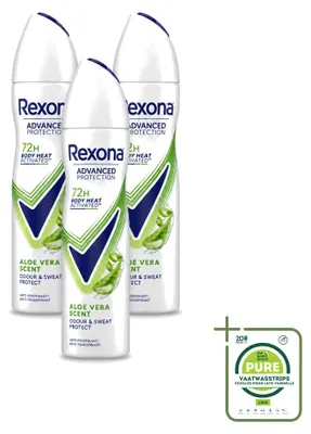 Produktbild von 3 x Rexona Deodorant Spray - Aloe Vera Duft - 150 ml - Großpackung - 3 Stücke