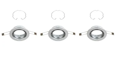 Immagine prodotto di Luce da incasso a LED BRILONER LEUCHTEN RENG, IP23, colore alluminio, metallo, incl., 3x GU10, set di 3, Ø 8,6 cm