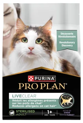 Produktbild von Purina Pro Plan Liveclear Erwachsene sterilisiert – 1+ – Reich an Truthahn – 2,8