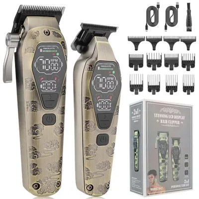 Produktbild von OKWISH Haarschneider, Haarschneidemaschine, Haartrimmer, Type-C wiederaufladbar, LED-Anzeige Langhaarschneider Bartschneider