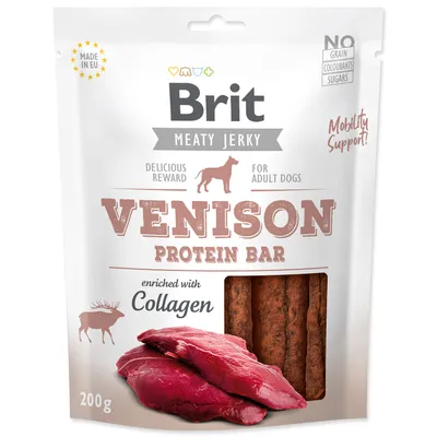 Produktbild von BRIT Meaty Jerky Venison Protein - Hundeleckerli - 200 g