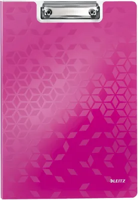 Produktbild von Leitz WOW Clipfolder with cover, A4, Hartschaumstoff, Pink, 75 Blätter, 1 Taschen, 230 mm
